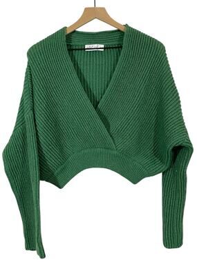 Petal & Pup Brinley Crop Sweater - Green - Large
